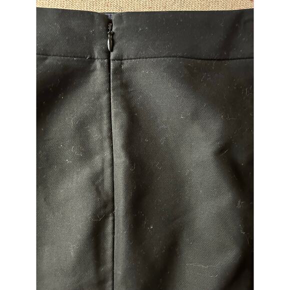 Black J. Crew Pencil Skirt 10 Dual Kick Pleat Preppy Sexy Classic - Picture 5 of 10